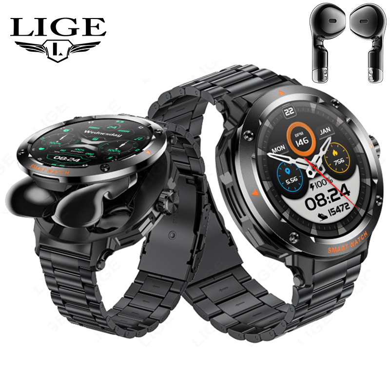 Smartwatch Headset - Nieuwe heren 2-in-1 headset smartwatch Bluetooth-oproep