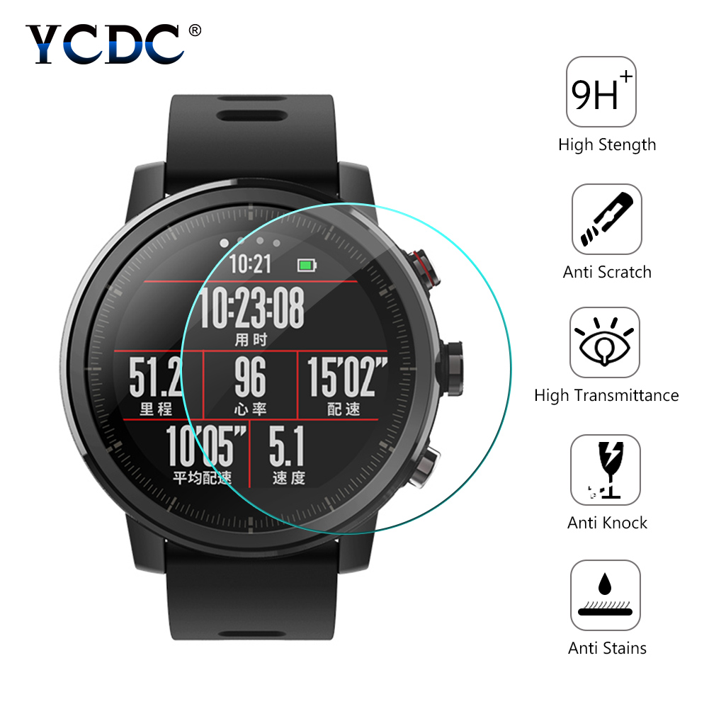 Smartwatch Icon - 2PACK Ronde Horloges Gehard Glas Schermbeschermfolie