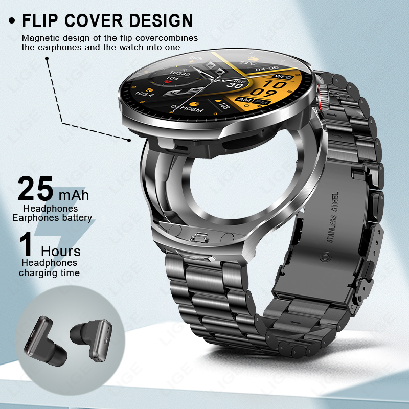 LIGE 2026 Nieuwe TWS 2-in-1 He - Smartwatch Headset recensie en prijs