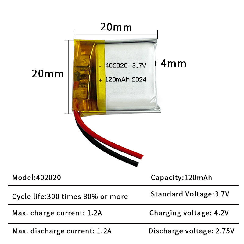 3.7V 120mAh 402020 Li-Po Oplaa - Smartwatch Headset recensie en prijs