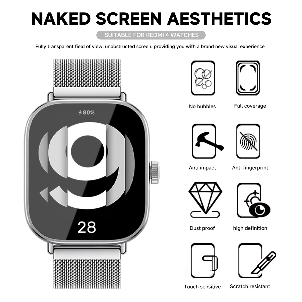 Gehard glas voor Xiaomi Redmi  - Smartwatch Icon recensie en prijs
